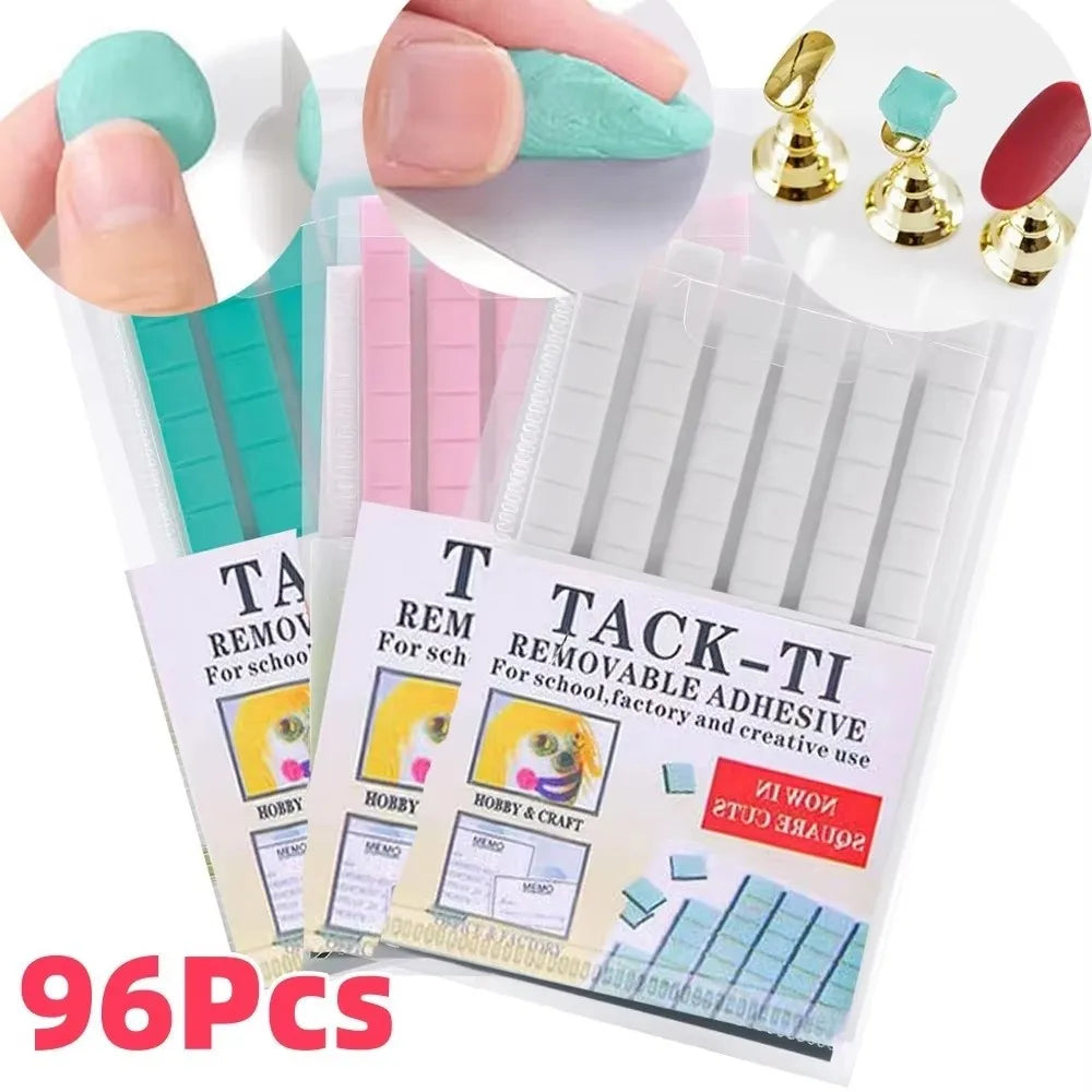 Reusable Adhesive Clay for Nail Art & DIY Crafts | 30/48/96 Pc Nail Art Adhesive Clay QXL