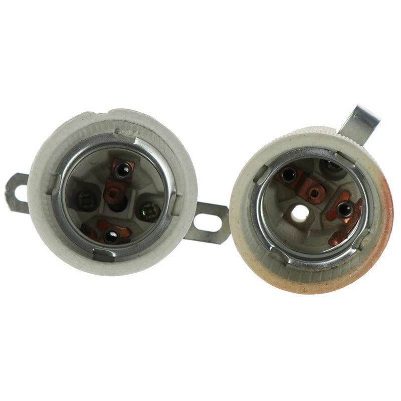 E27 Ceramic Screw Base Socket | High-Temp Bulb Holder Ceramic Lamp Socket QXL