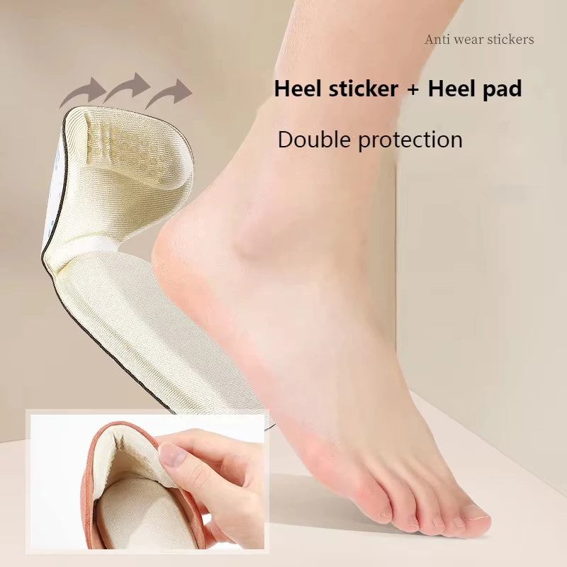 T-Shape Heel Pads | Anti-Slip Cushioned Insoles – 2 Pack Heel Cushion Pad QXL