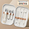 Anti-Splash Stainless Steel Nail Clipper Set | Finger & Toe Nail Clipper Set QXL Set of 7 white