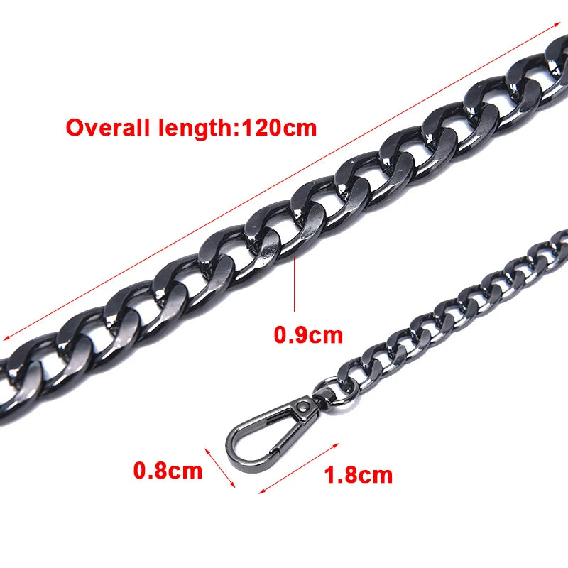 Aluminum Bag Chain Strap 120cm | DIY Handbag Shoulder Strap Bag Chain Strap QXL