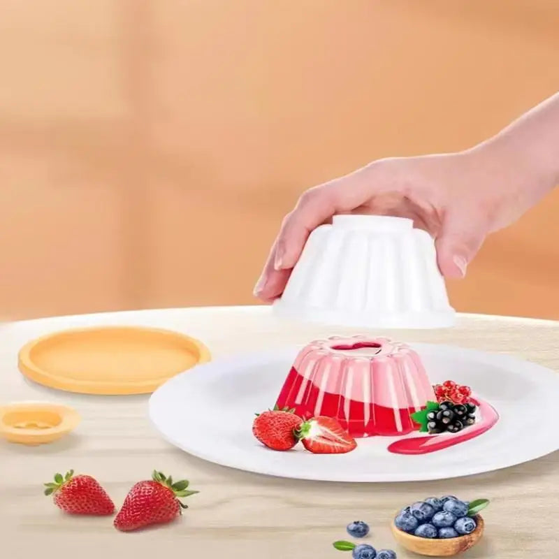4-Pack Reusable Pudding & Jelly Molds with Lids | Baking Set Pudding Jelly Mold Set QXL