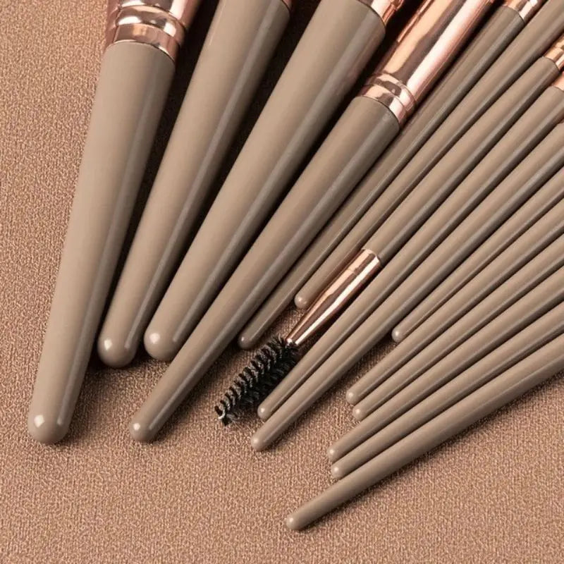 15-Piece Makeup Brush Set | Face, Eyes & Lips Synthetic Brushes Makeup Brush Set QXL