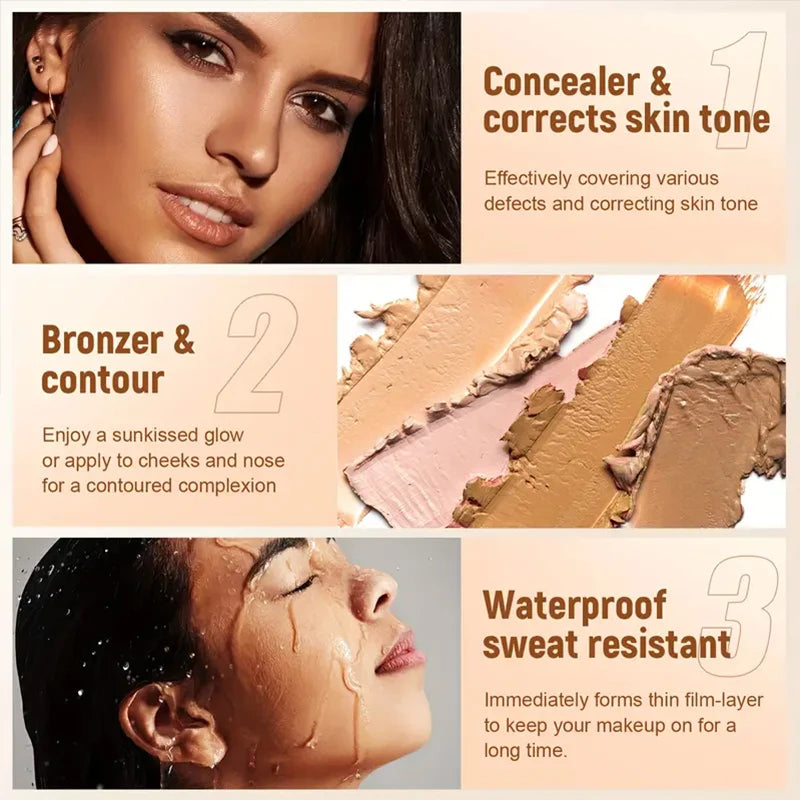 VERONNI 10-Color Concealer Palette – Matte Cream Contour Concealer Palette QXL