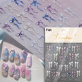5D Kawaii Bow Nail Stickers | Self-Adhesive DIY Nail Art Decals Nail Art Stickers QXL MS645