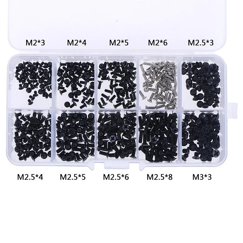 500-Pc Laptop Screw Set M2 M2.5 M3 | Universal Repair Kit Laptop Screw Set QXL