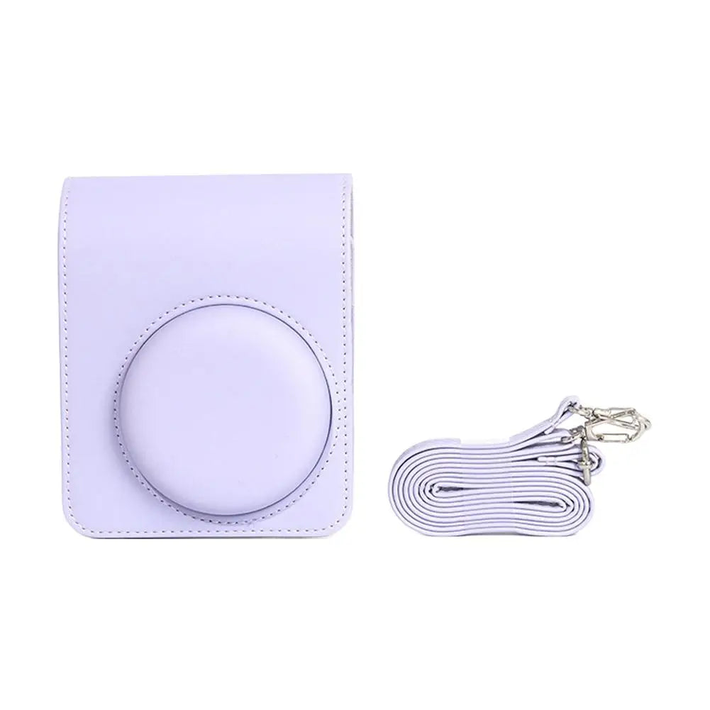 Retro PU Leather Crossbody Camera Bag for Instax Mini 13 Camera Crossbody Bag QXL Purple