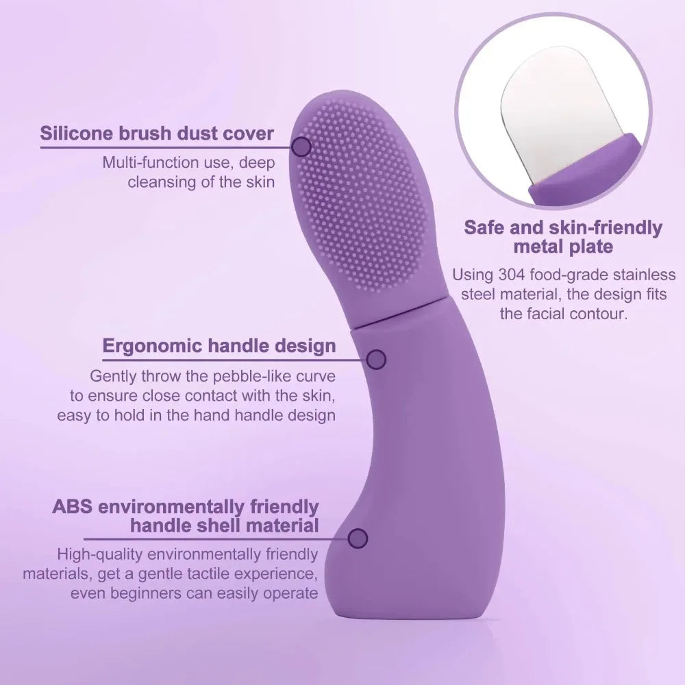 2-in-1 Silicone Blackhead Remover & Face Scraper Tool Blackhead Removal Tool QXL