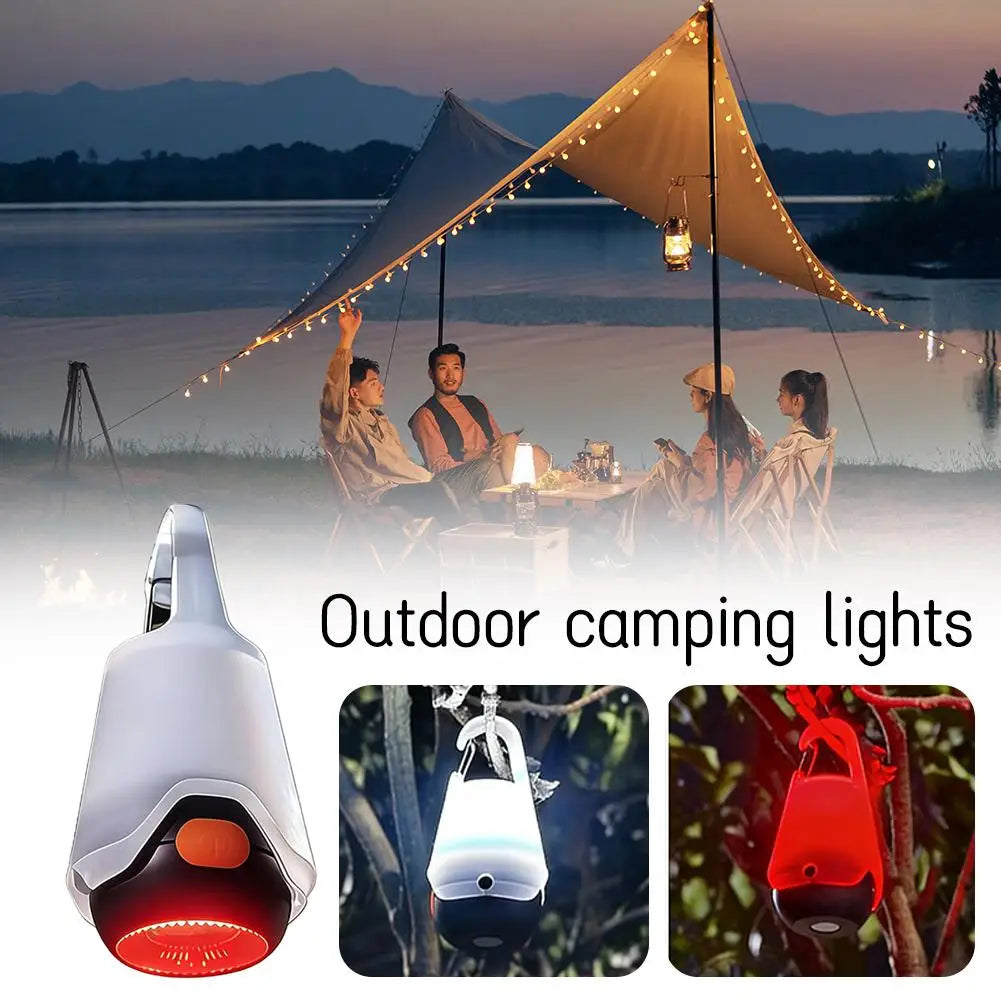 Magnetic Hook LED Camping Lantern | USB-C Rechargeable Dual Color LED Camping Lantern QXL
