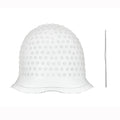 Reusable Silicone Hair Highlighting Cap with Hook Needle Hair Highlighting Cap QXL White