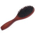 Wood Handle Beard Brush | Imitation Boar Bristle Grooming Beard Grooming Brush QXL Dark brown