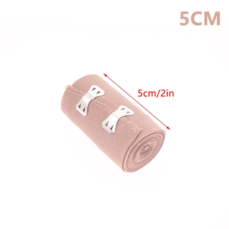 Elastic Compression Bandage Wrap with Clips | Latex-Free Compression Bandage Wrap QXL 5CM