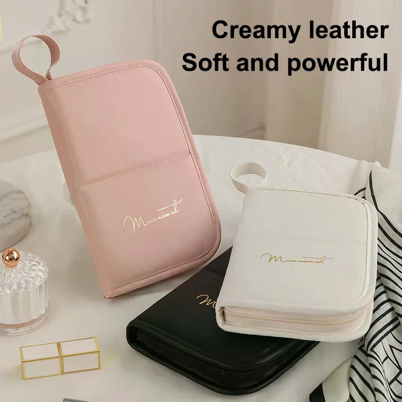 Waterproof Travel Makeup Brush Holder Bag | Stand-Up Foldable Makeup Brush Holder QXL