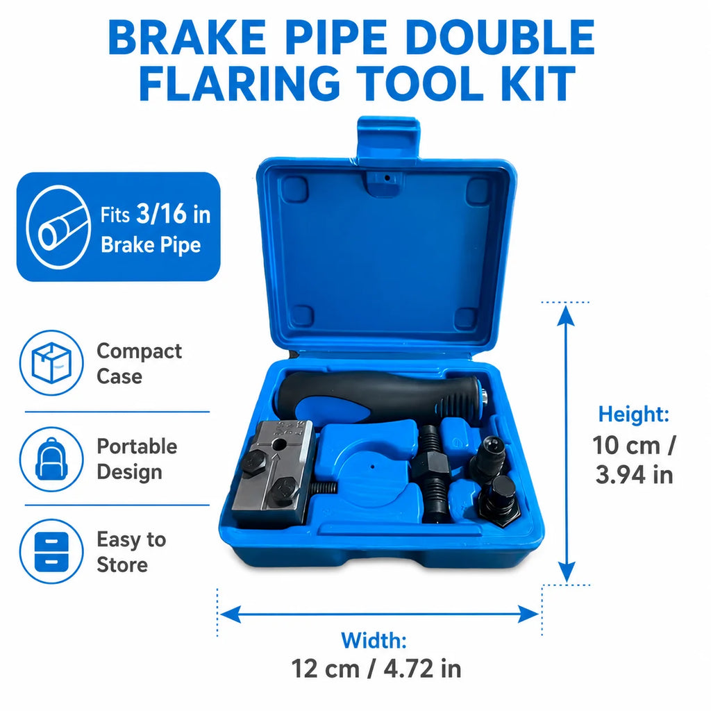 3/16" Brake Pipe Flaring Tool Kit | Single & Double Flare Brake Line Flaring Tool QXL