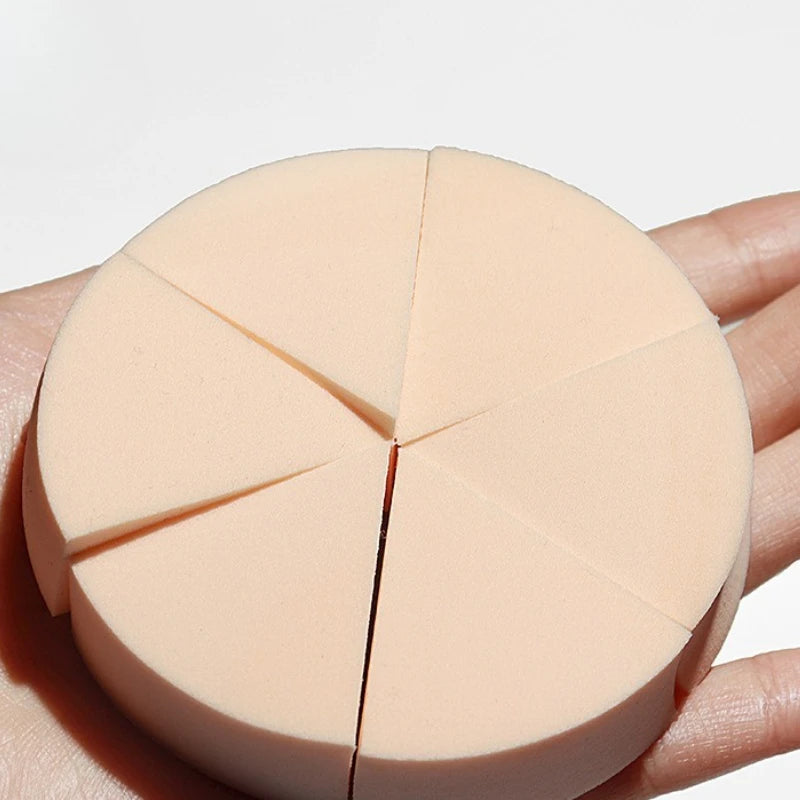 6-Pack Triangle Makeup Sponges – Foundation & Powder Puff Set Makeup Sponge Set QXL