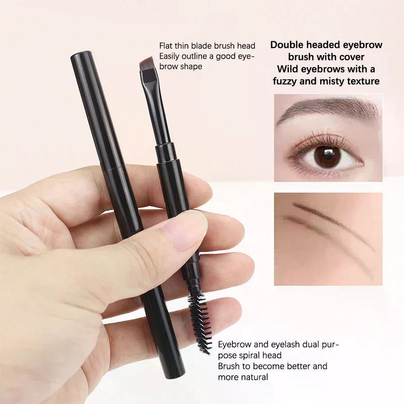 YOVIP Double-Ended Eyebrow & Eyeliner Brush with Cover Eyebrow & Eyeliner Brush QXL