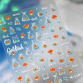 Kawaii Goldfish 5D Nail Art Stickers | Jelly Translucent Decals Nail Art Stickers QXL M1102