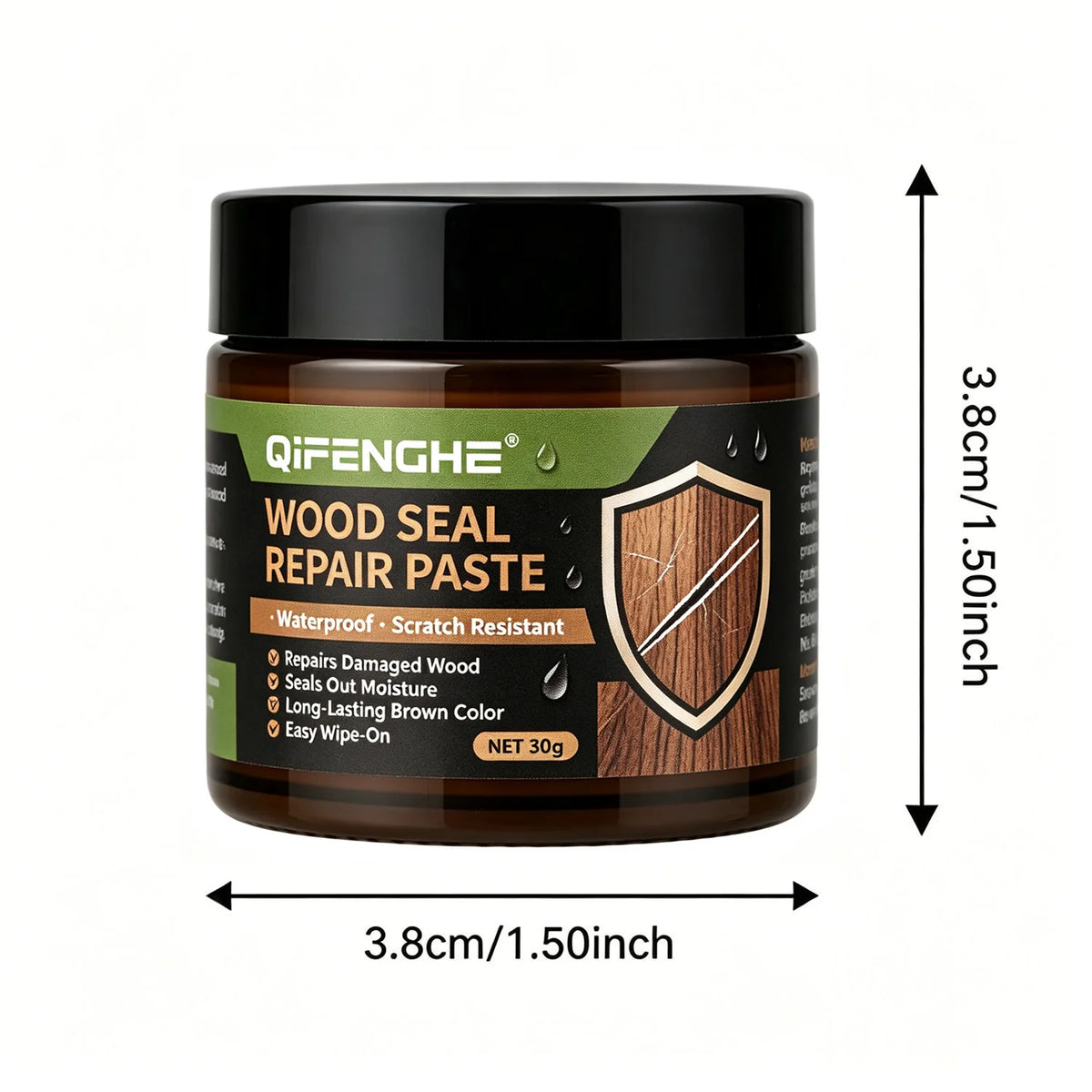 Wood Repair Paste – Waterproof Scratch & Crack Filler, Brown Wood Repair Filler QXL