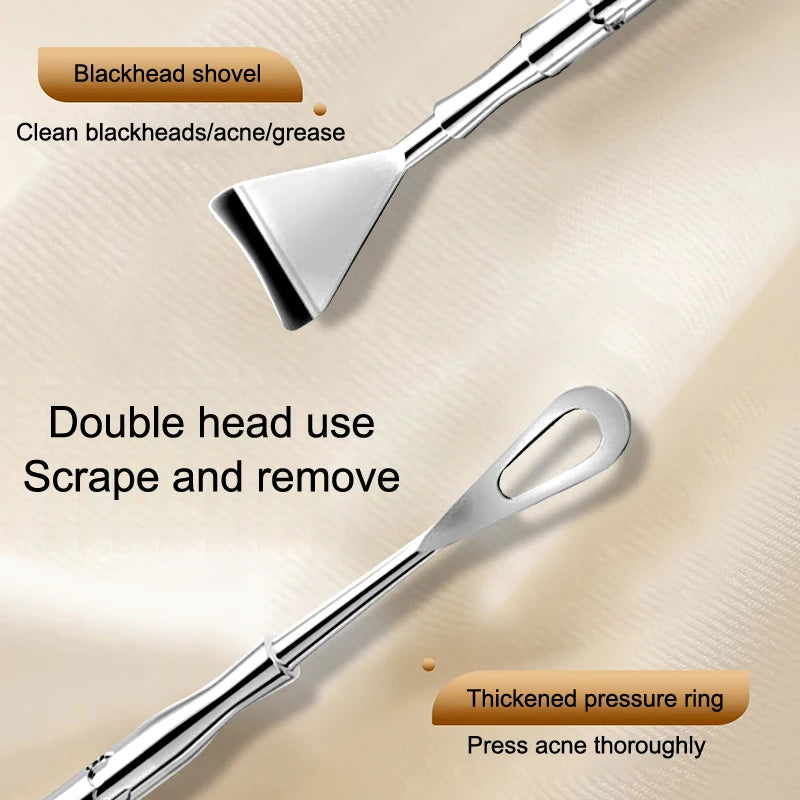 Blackhead Extractor Tool Set | Spatula & Acne Needle Blackhead Extractor Tool QXL