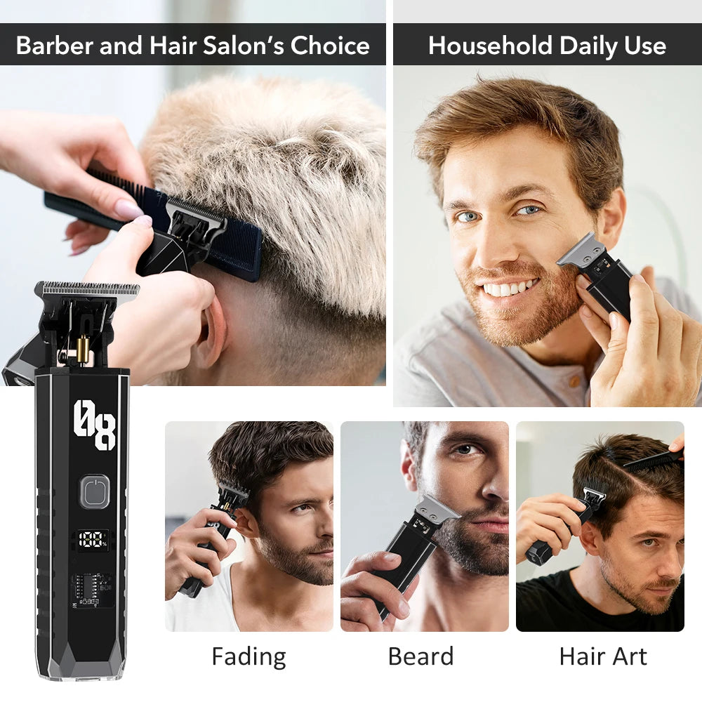 Ms.Dear Cordless Hair Clipper & Beard Trimmer | LED Display Cordless Hair Clipper QXL