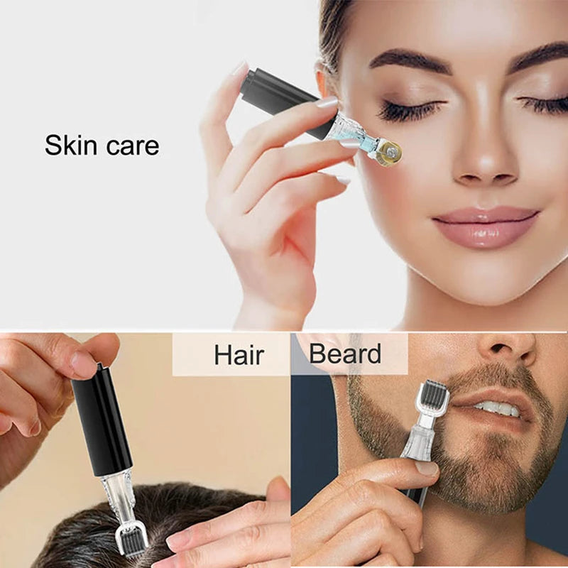 Titanium Derma Roller & Serum Applicator | 0.2–0.3mm Micro Needle Roller QXL