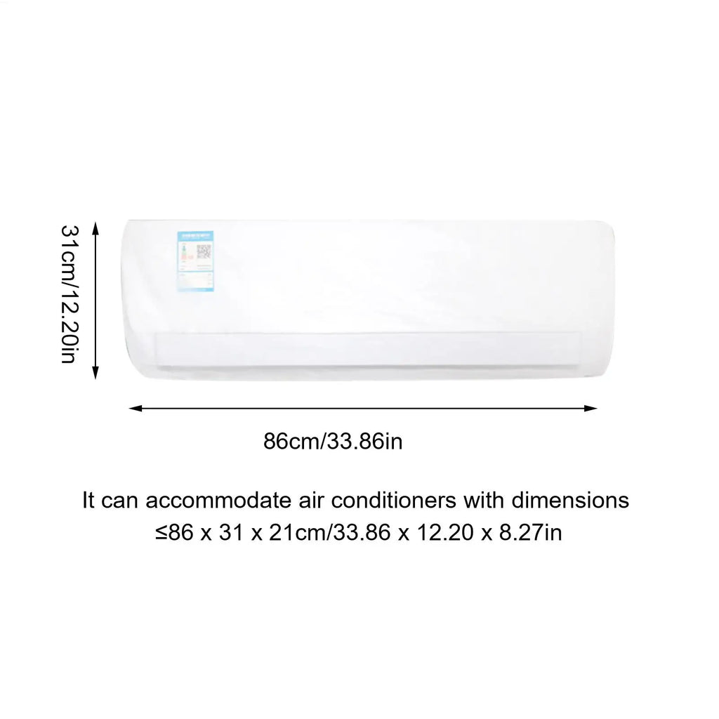 Wall Air Conditioner Dust Cover | PEVA All-Inclusive Protector AC Dust Cover QXL