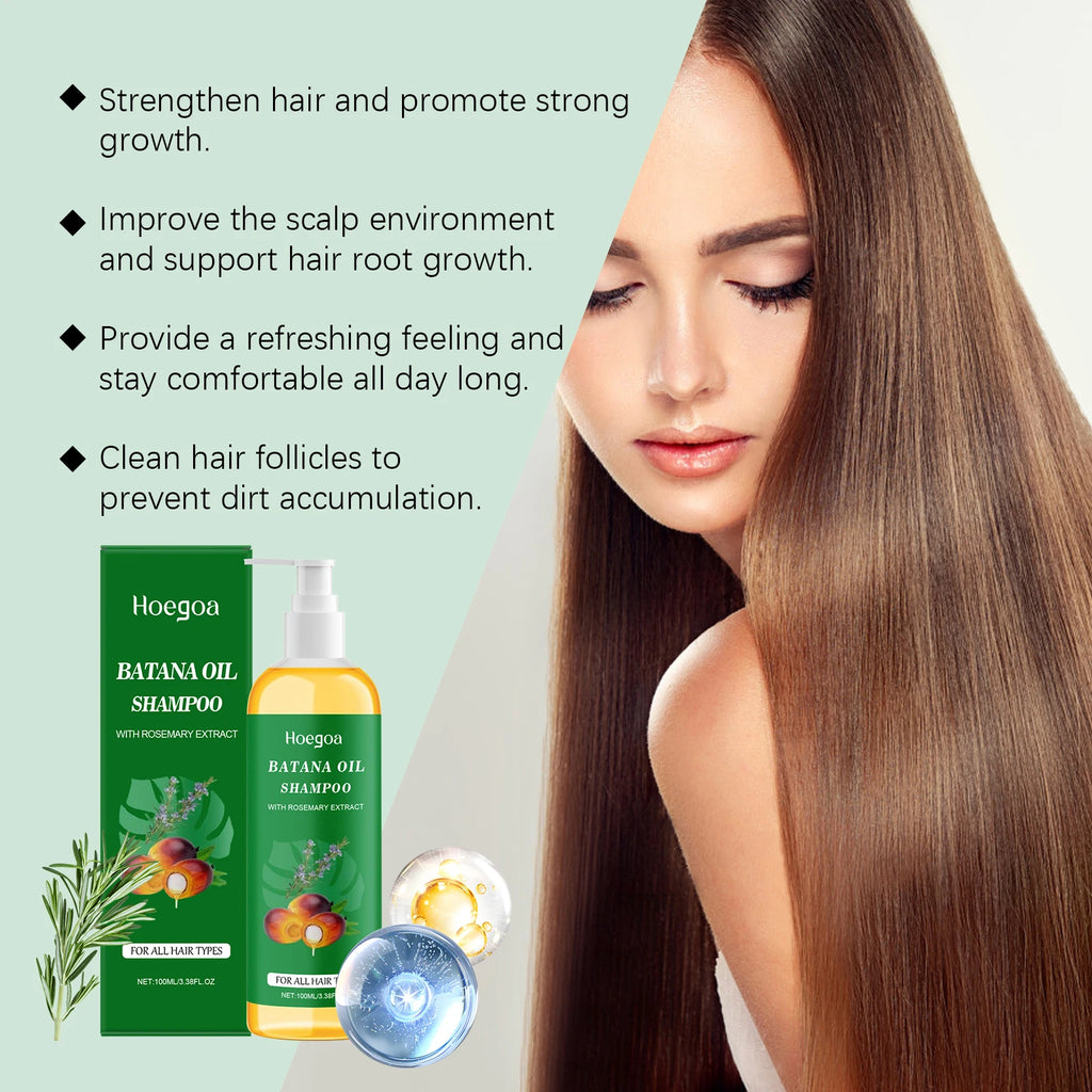 HOEGOA Batana Oil Shampoo – Moisturizing Scalp Cleanser Moisturizing Shampoo QXL