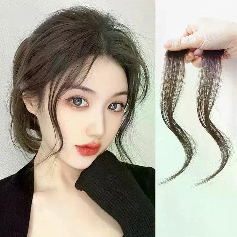 3D Clip-In Bangs Extension | Natural Synthetic Fake Fringe Clip-In Bang Extension QXL