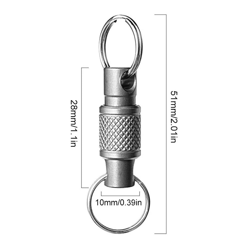 Titanium Alloy 360° Rotating Keychain | Removable Key Holder Rotating Keychain QXL