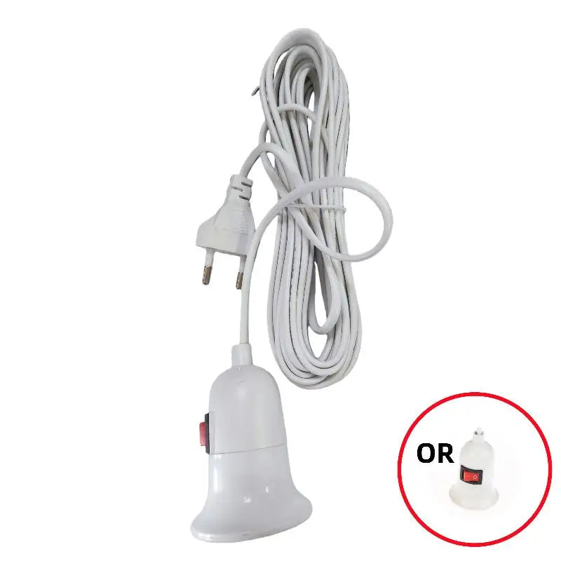 E27 Plant Grow Light Holder | On/Off Switch & EU Plug Lamp Holder Socket QXL 10 Meter