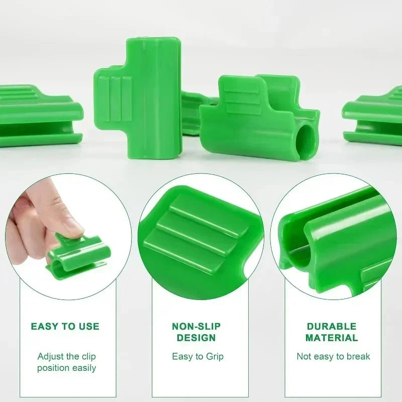 20-Pack Green Greenhouse Film Clips | Arch Hoop Clamps Greenhouse Film Clips QXL