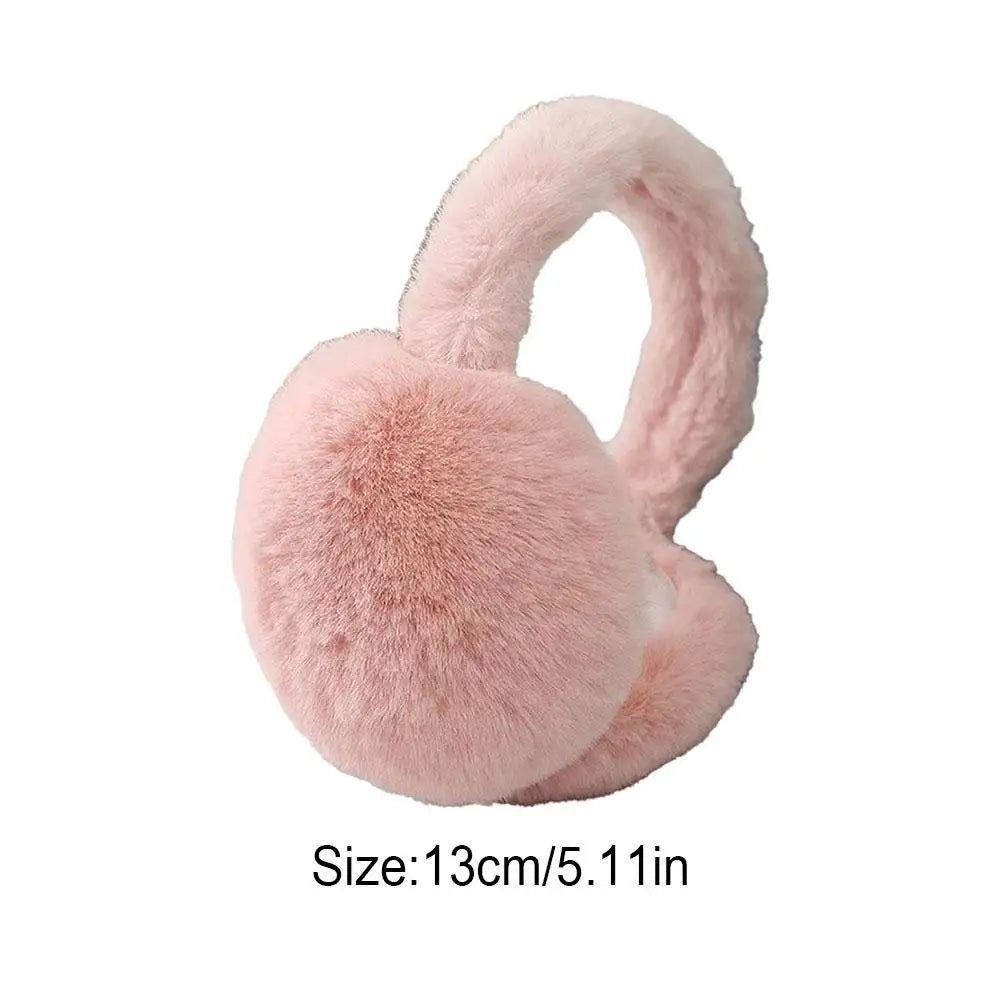 Foldable Faux Fur Earmuffs – Soft Plush Winter Ear Warmers Winter Earmuffs QXL