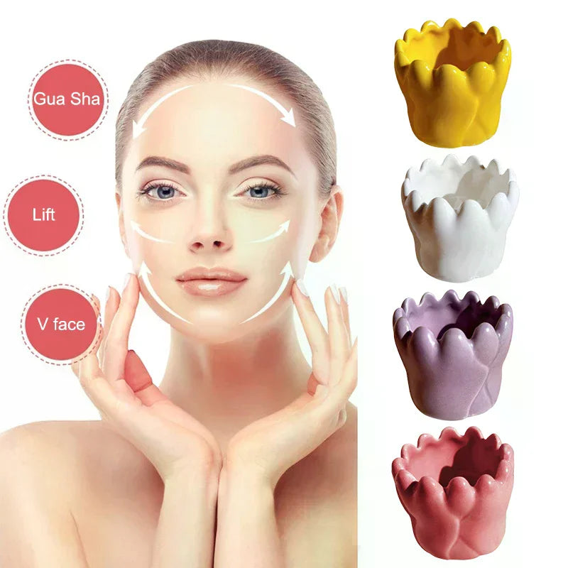 Ceramic Gua Sha Massager – Face & Body Scraping Tool Gua Sha Massager QXL