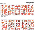 Thanksgiving Temporary Tattoos – 10-Sheet Autumn Harvest Set Temporary Tattoo Set QXL 10PCS set