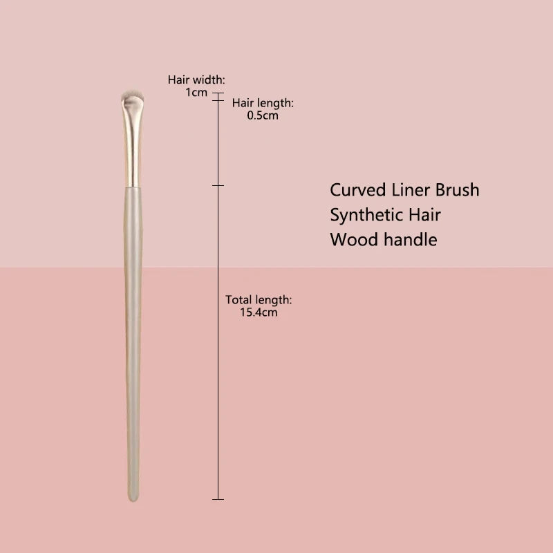 Curved Precision Eyeliner Brush | Thin Angled Eye Makeup Tool Eyeliner Makeup Brush QXL