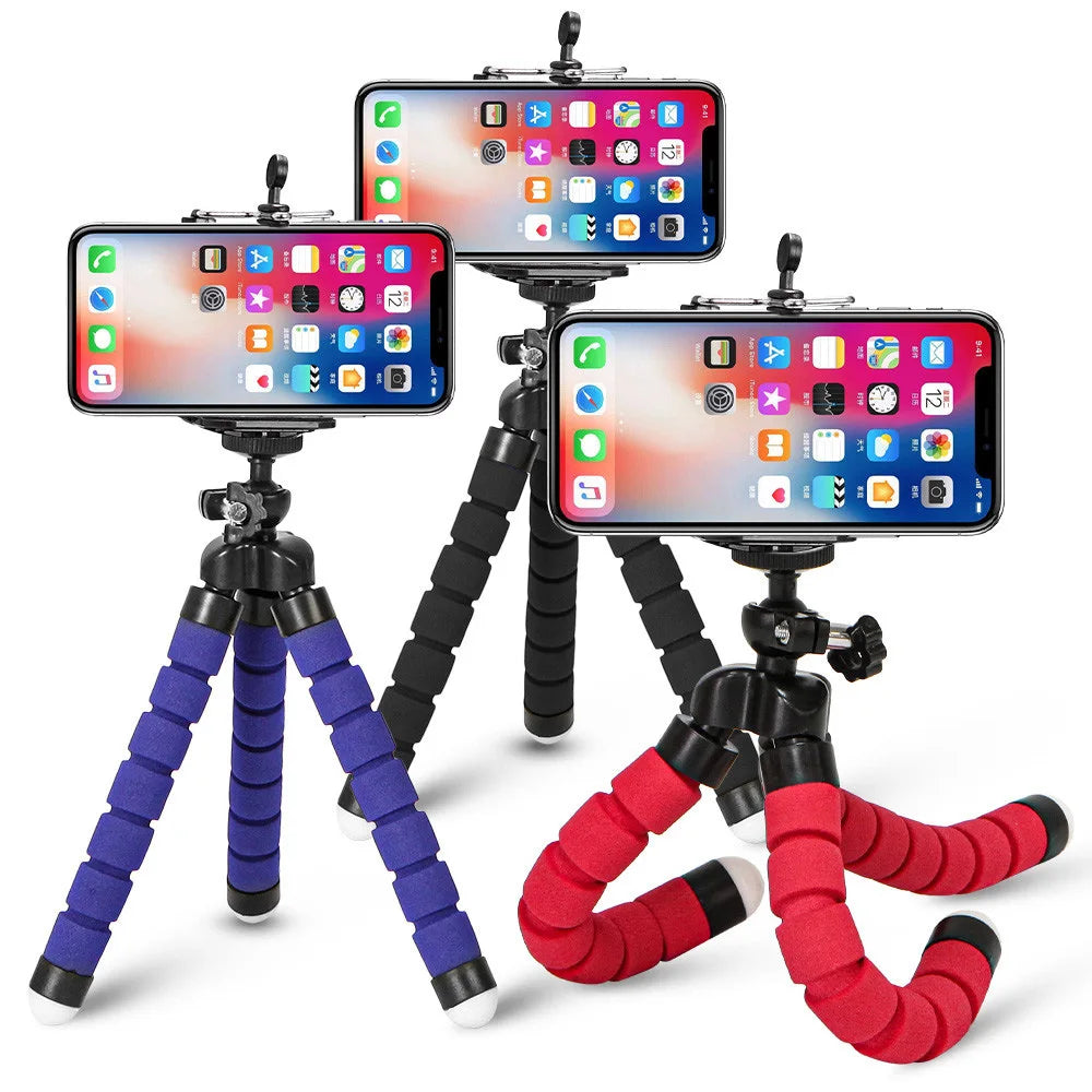 Flexible Octopus Tripod Phone Stand with Clip | Mini Travel Flexible Phone Tripod QXL