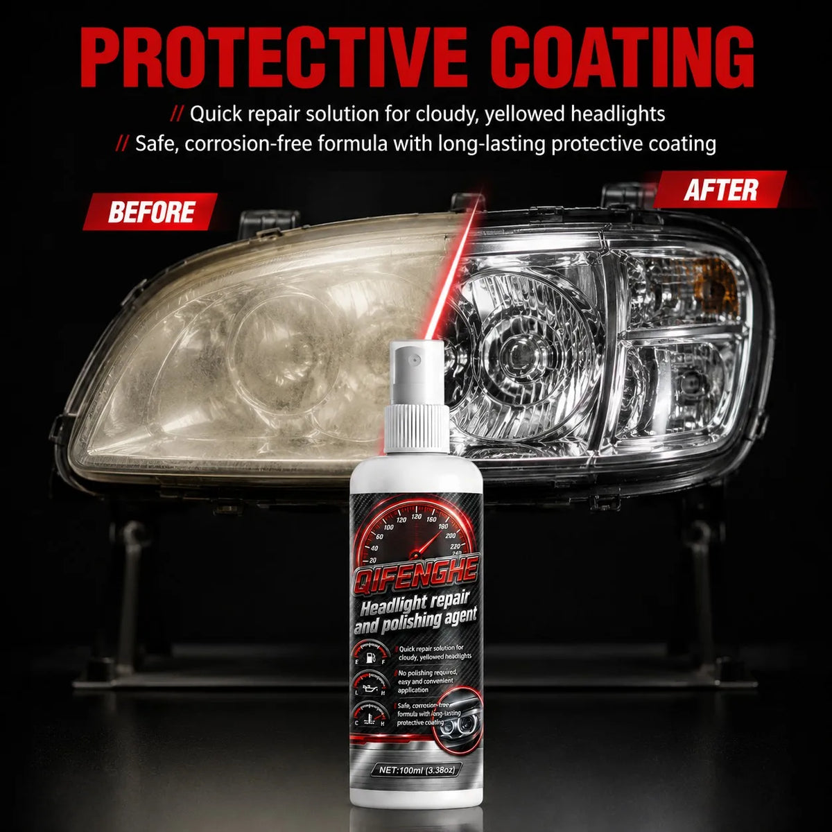 Car Headlight Restoration Kit | Polishing & Cleaning Paste Headlight Restoration Kit QXL