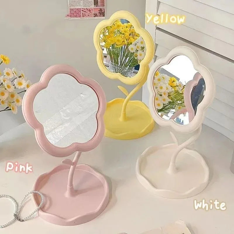 Sunflower Vanity Mirror | Desktop Makeup & Jewelry Hook Vanity Mirror QXL