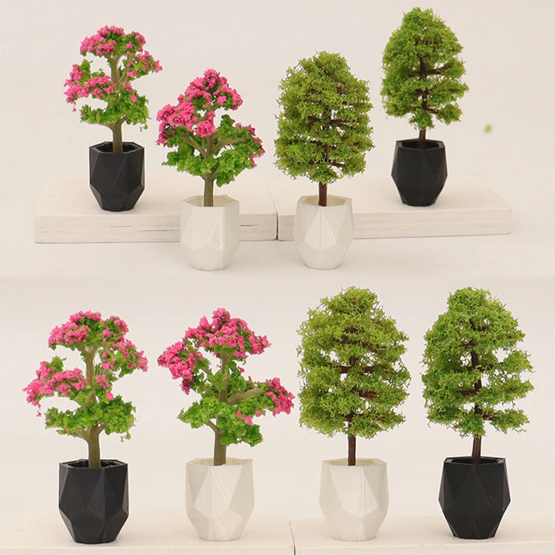 1:12 Dollhouse Miniature Potted Plant | Micro Garden Ornament Dollhouse Miniature QXL