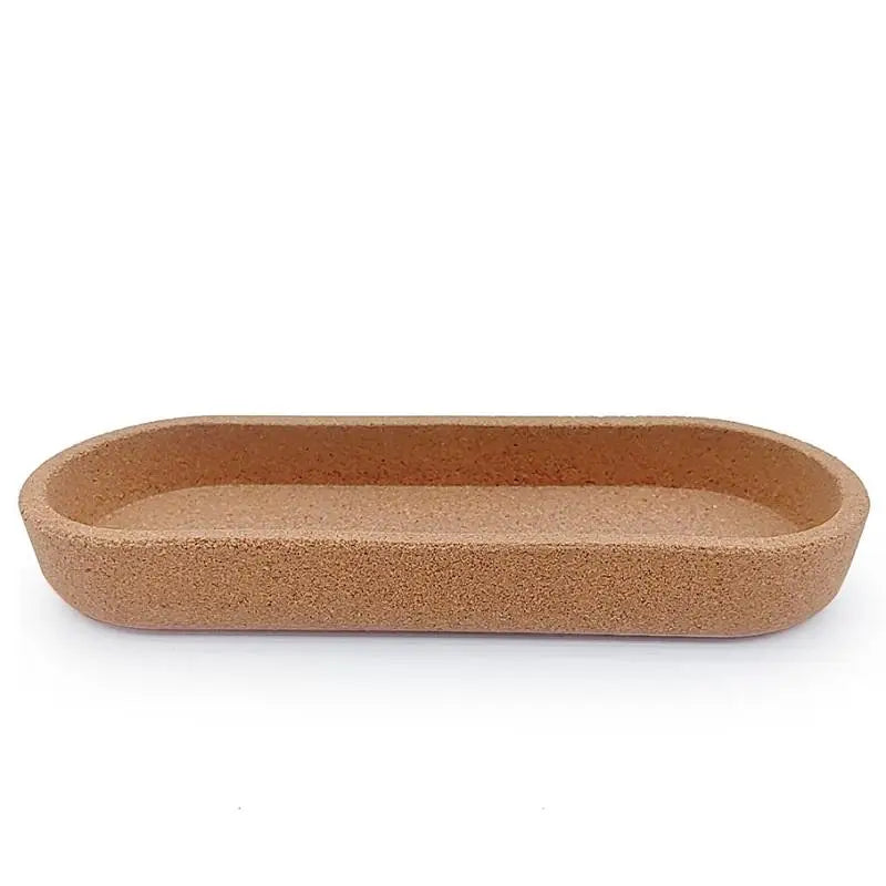 Oval Cork Tray | Heat-Resistant Countertop Organizer S & L Cork Storage Tray QXL