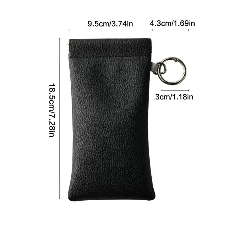 Squeeze-Top Eyeglasses Case | PU Leather Sunglasses Pouch Eyeglasses Case QXL