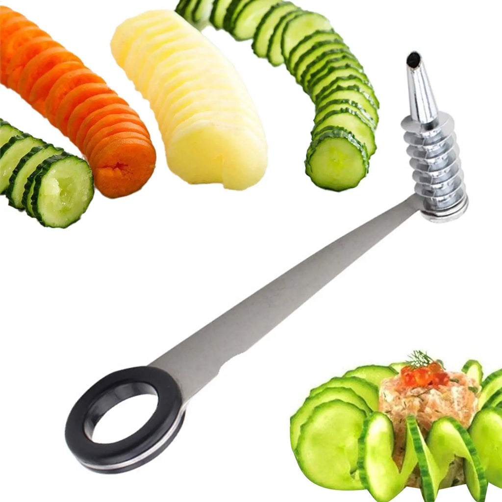 Handheld Vegetable Spiralizer – Stainless Steel Spiral Cutter Vegetable Spiralizer QXL