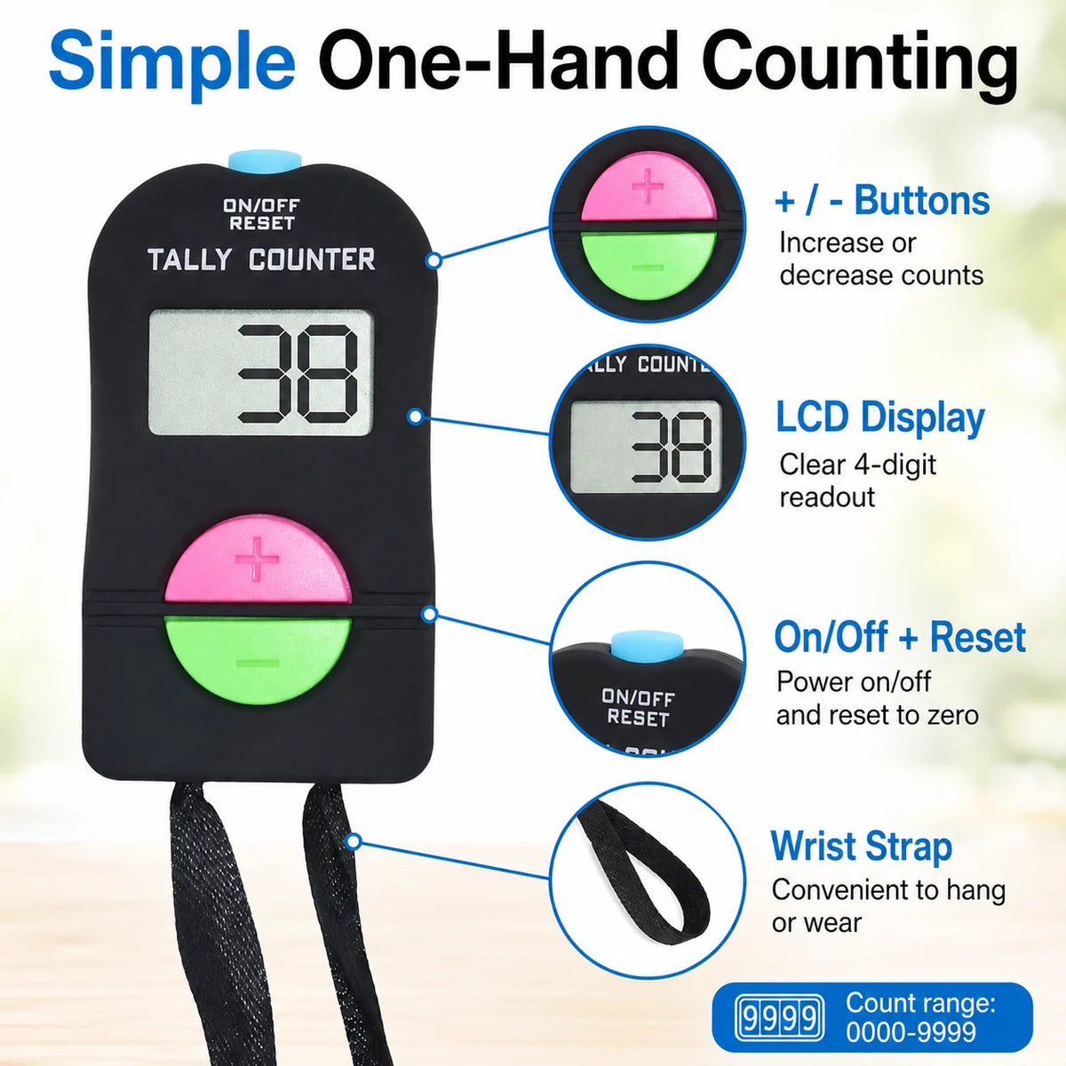 Mini Digital Golf Score Counter | LCD Tally Clicker 1–10 Pack Digital Tally Counter QXL