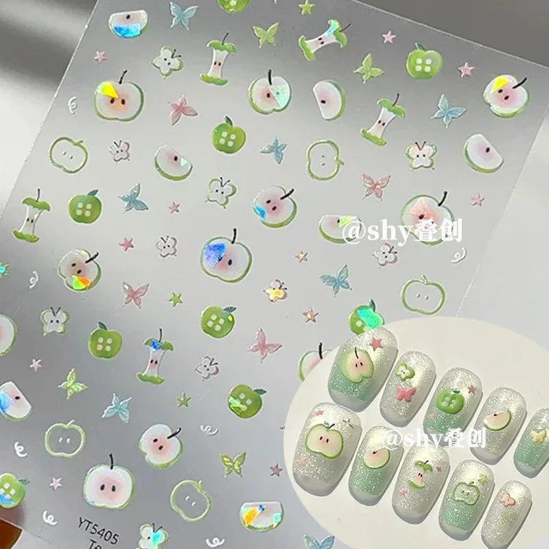 3D Cartoon Bear Nail Stickers | DIY Manicure Decals Nail Art Stickers QXL