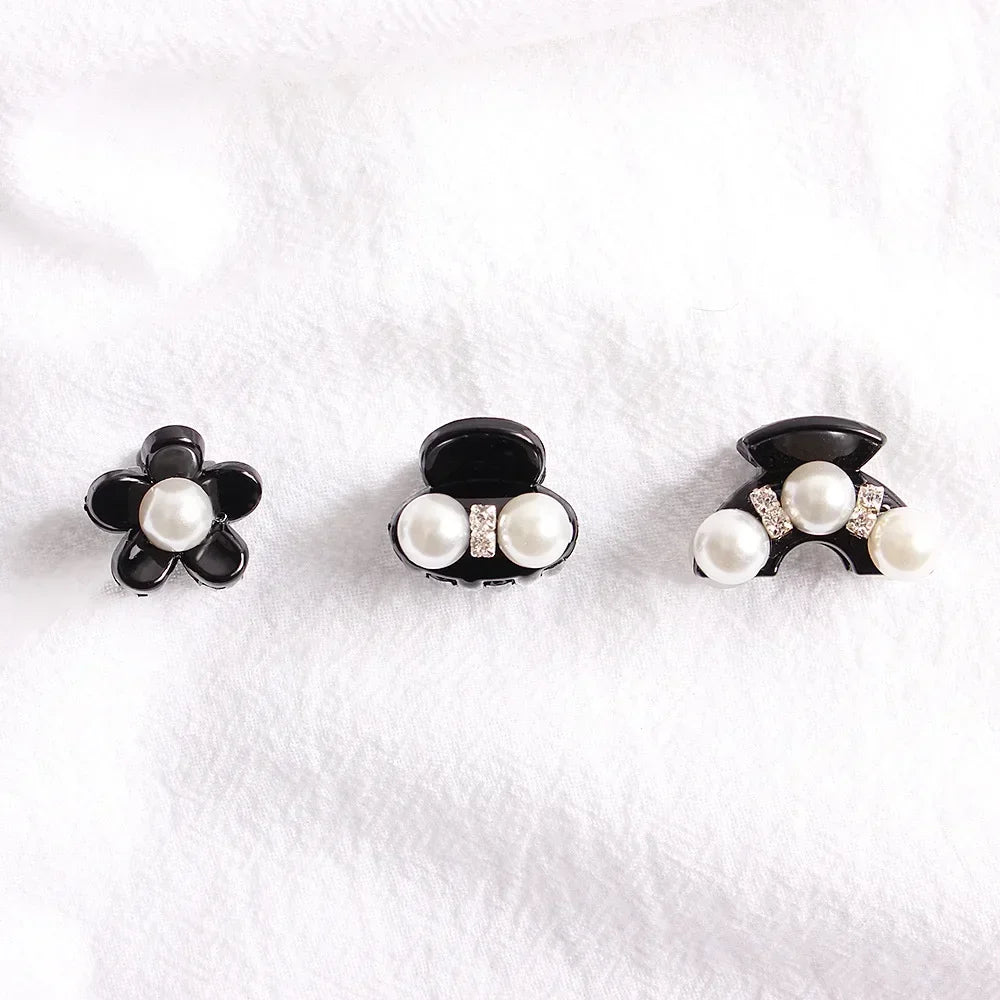Pearl Mini Hair Claw Clip | Chic Barrette for Women & Girls Mini Hair Claw Clip QXL