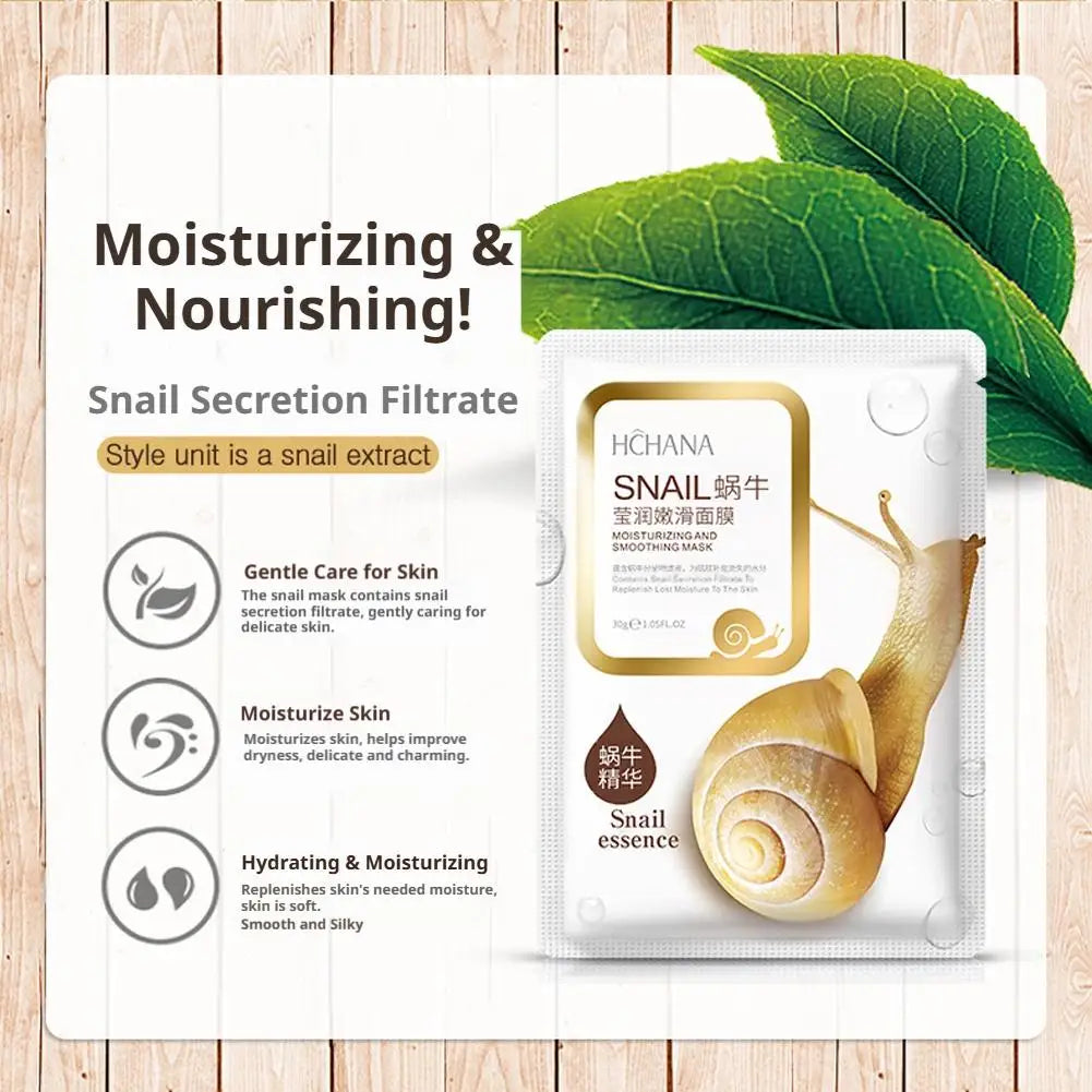 Snail Mucus Hydrating Sleeping Face Sheet Mask – 5/10 Pack Sleeping Face Mask QXL