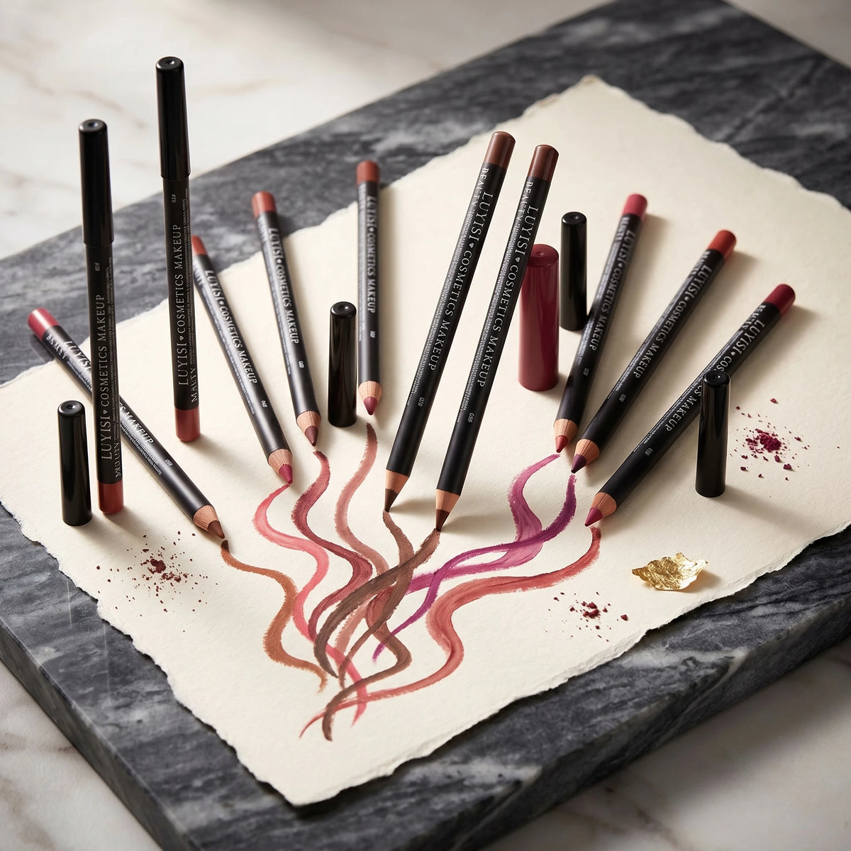 3-Pack Matte Velvet Lip Liner Set | Waterproof High-Pigment Lip Liner Set QXL