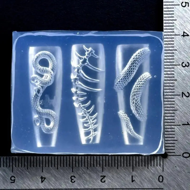Skeleton 3D Nail Art Silicone Mold | Gothic Charm Mould Nail Art Mold QXL