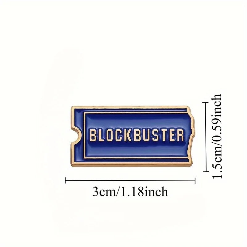 2-Pack Retro Movie Enamel Pins | Film Ticket Lapel Brooch Set Enamel Lapel Pin QXL