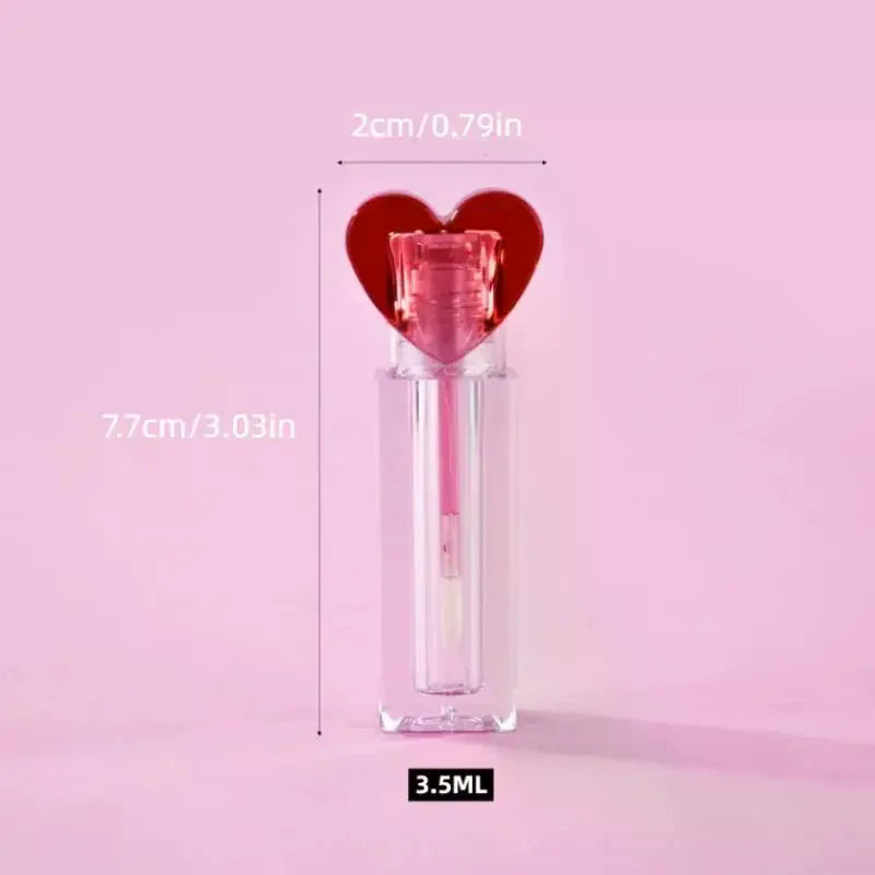 3.5ml Heart-Shaped Refillable Lip Gloss Tube | DIY Clear Container Lip Gloss Container QXL
